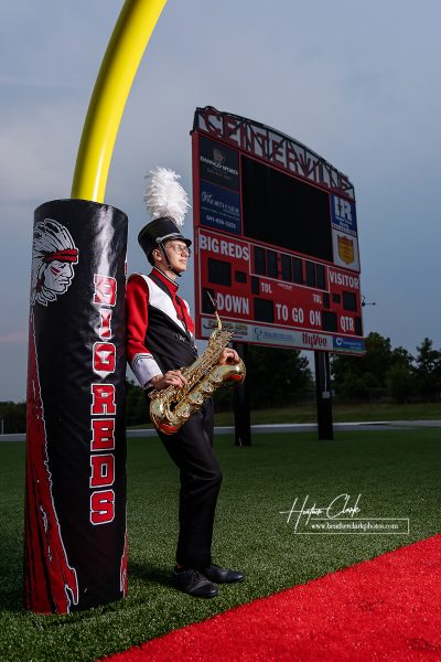 Saxophone Band Senior on Football Field